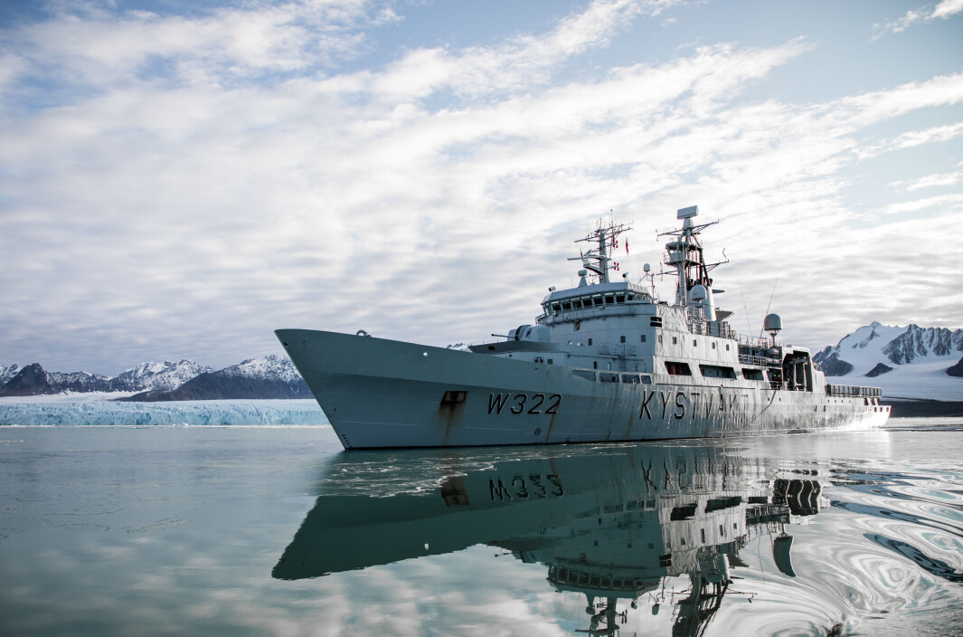 KV Andenes på Svalbard. KV Andenes på Svalbard.