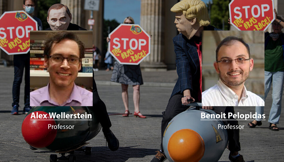 Vi har vært nær en atomkatastrofe flere ganger, skriver Alex Wellerstein og Benoit Pelopidas. Her viser demonstranter sin motstand mot atomvåpen i Berlin.