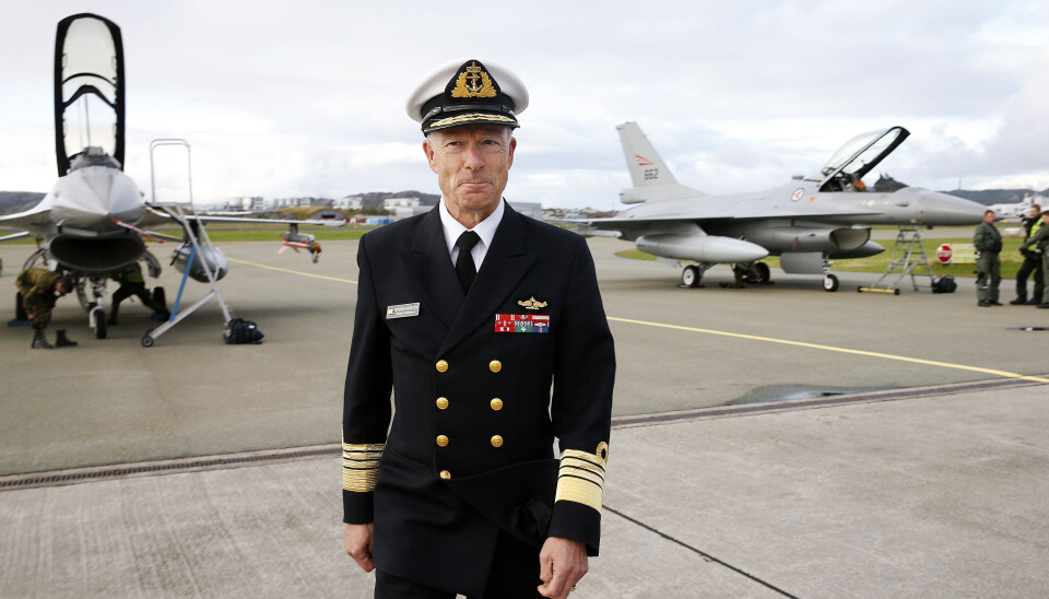 Admiral Haakon Bruun-Hanssen under et besøk i Bodø i 2016.