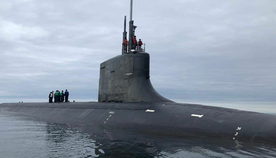 Ubåten USS Seawolf utenfor Tromsø.