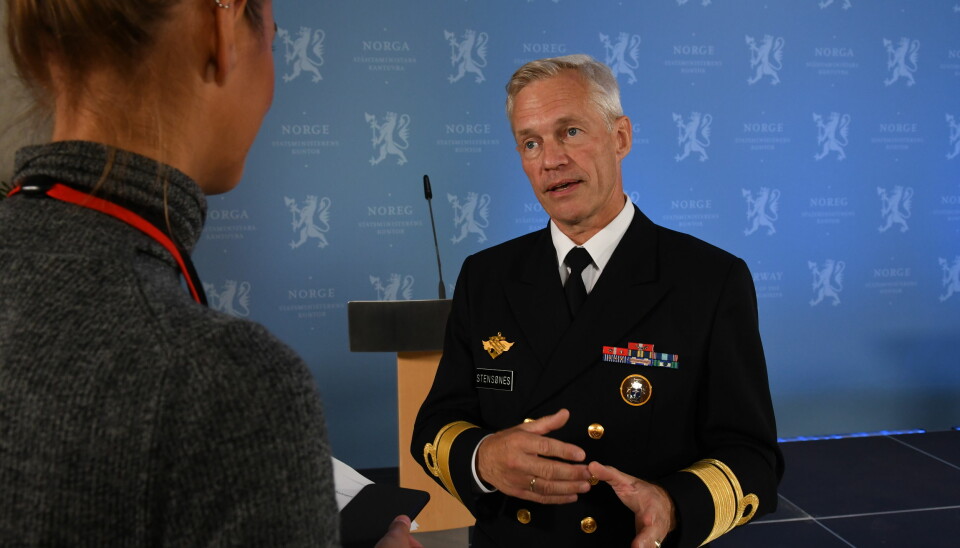 Viseadmiral Nils Andreas Stensønes er nyutnevnt etterretningssjef.