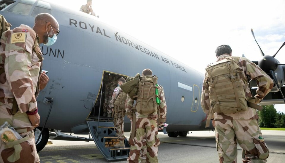 Norske soldater før avreise til Irak.