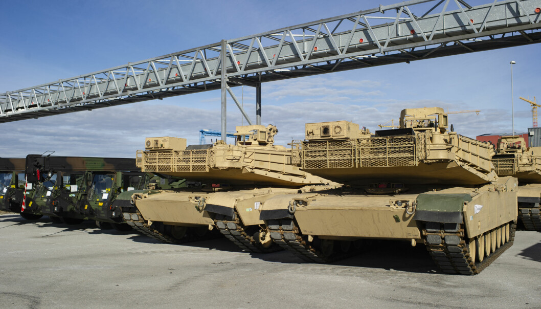 To av stridsvognene som er klare for å sendtes tilbake til USA.