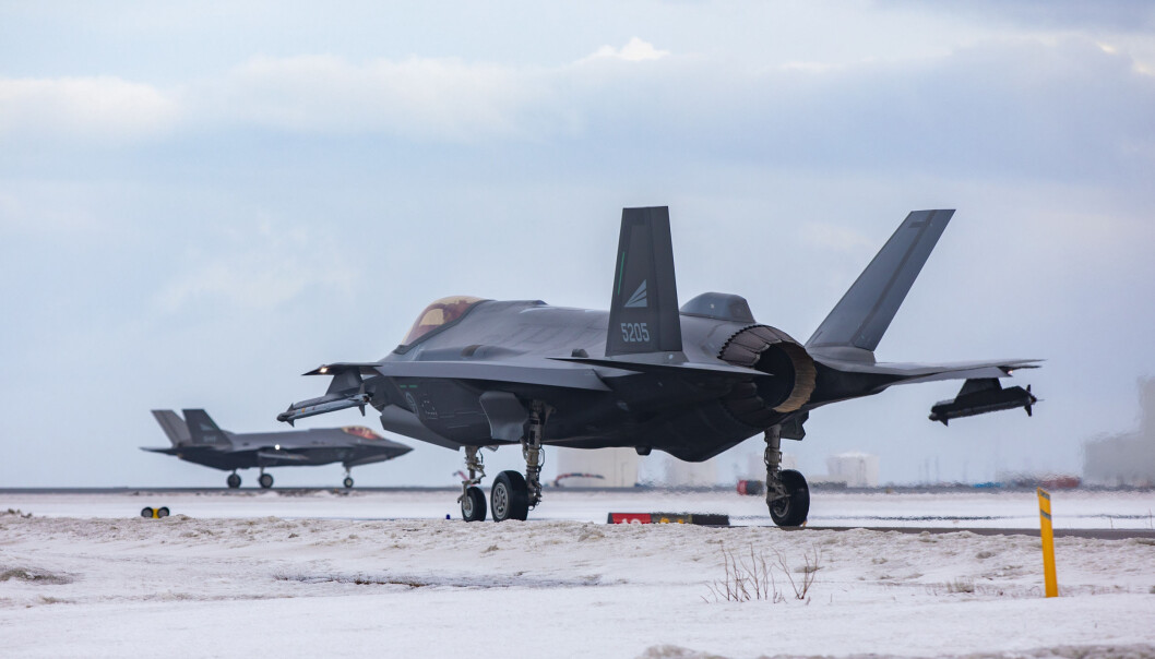 Norske F-35 på Nato-oppdraget Iceland Air Policing i mars i år. Norske F-35 på Nato-oppdraget Iceland Air Policing i mars i år.