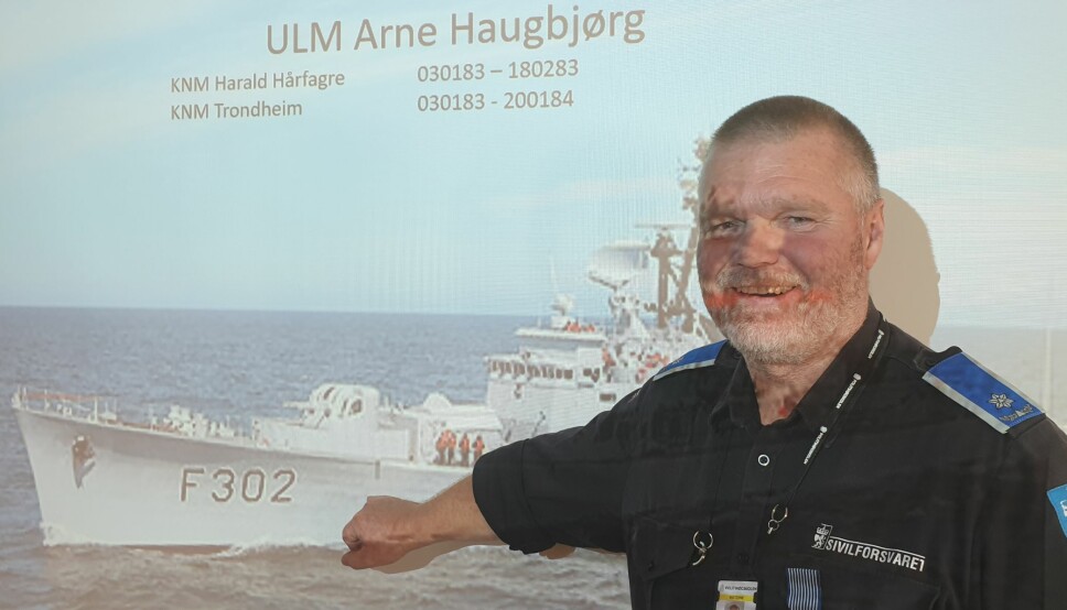 Arne Haugbjørg tjenestegjorde på KNM Trondheim.