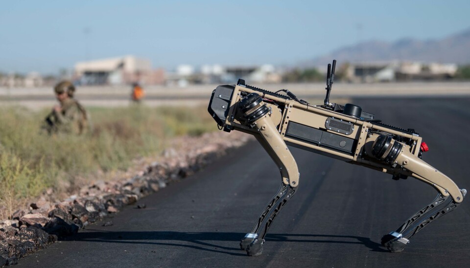 En «robothund» av typen Vision 60 UGV. En «robothund» av typen Vision 60 UGV.