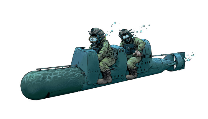En av planene for å senke skipet var å bruke bemannede torpedoer. En av planene for å senke skipet var å bruke bemannede torpedoer.