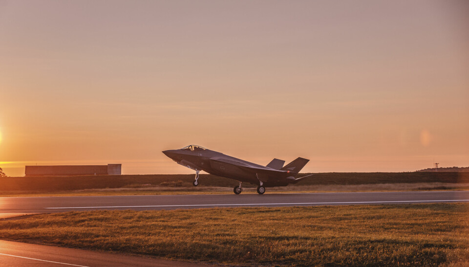 AUTONOMI: Droner og autonomi vil drive utviklingen vekk fra bemannede plattformer, skriver Jon Wicklund . Her ser vi et F-35 på Ørland flystasjon.