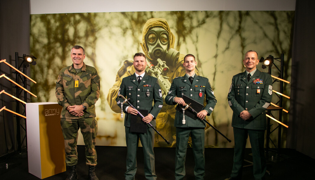 Hærsjef Lars Lervik, Eskild Hagatun, Andreas Thue og Rune Wenneberg. Hærsjef Lars Lervik, Eskild Hagatun, Andreas Thue og Rune Wenneberg.