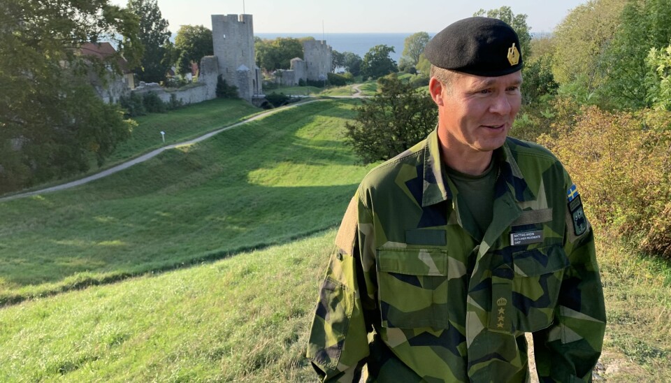 Sjefen for det nyopprettede regimentet på Gotland, oberst Mattias Ardin, kan regne med utvidelse når regjeringen snart presenterer sin nye femårsplan for forsvaret.