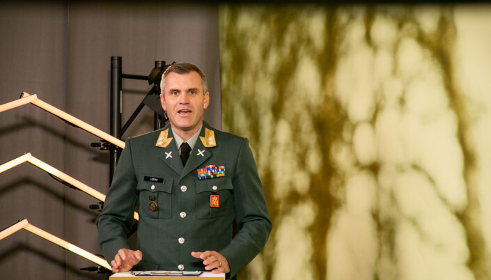 Hærsjef Lars Lervik under årets utgave av konferansen Army Summit. Hærsjef Lars Lervik under årets utgave av konferansen Army Summit.