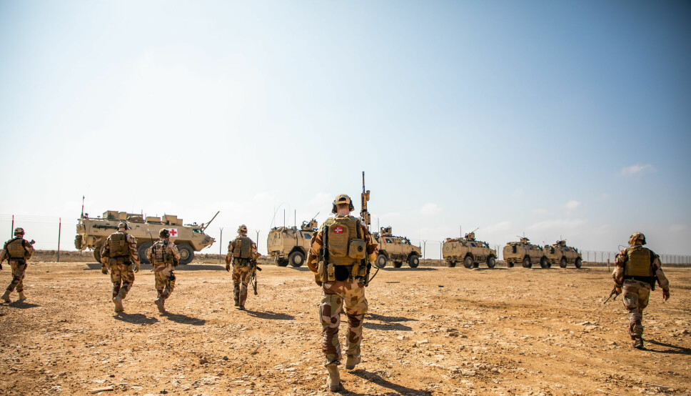 Soldater fra Nortu 5 i Al assad Air Base, Irak.