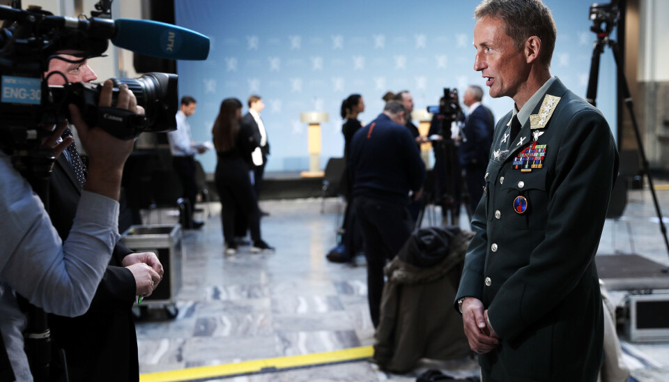 Forsvarssjef Eirik Kristoffersen etter at regjeringen hadde lagt frem sitt forslag til langtidsplan for Forsvaret.