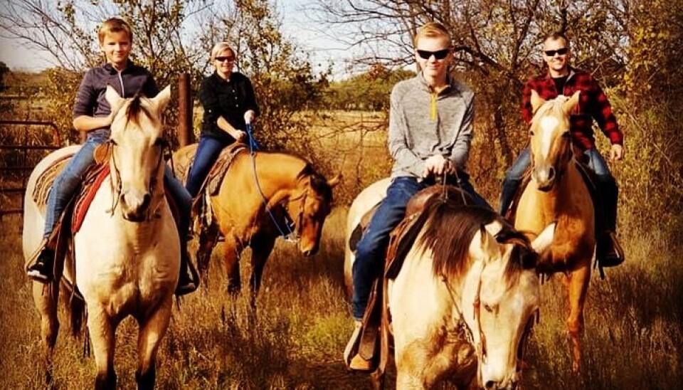 Familien Karlsvik i Texas.