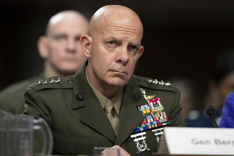 ØNSKER MOBILE BASER: General David Berger i en høring i Kongressen 3. desember i fjor. Berger er sjef for US Marines og ønsker seg mobile baser i Norge.