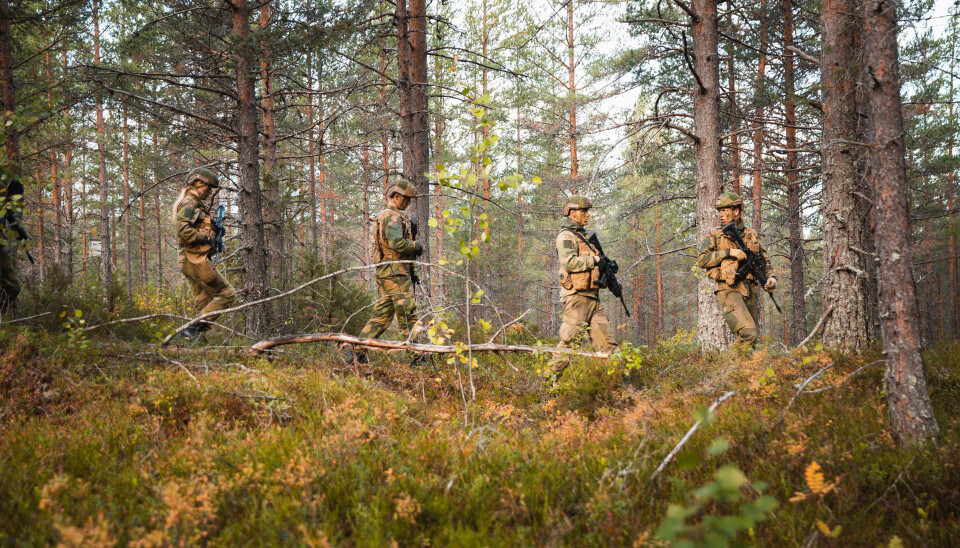 Kadetter på øvelse i 2018.