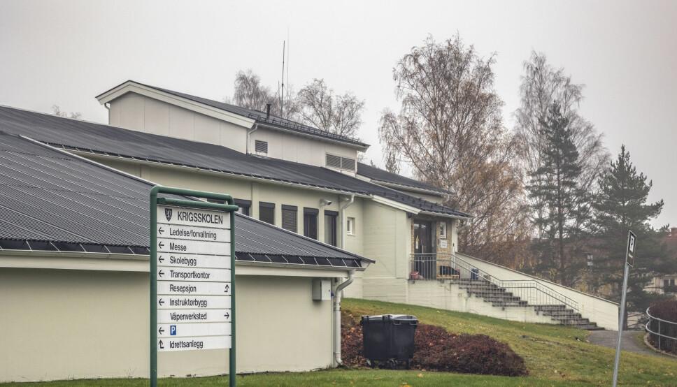 KORONAUTBRUDD: Undervisningsbygget på Krigsskolen på Linderud.