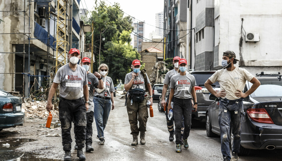 De frivillige fra Team Rubicon Norge består når av 29 personer som bistår i hjelpearbeidet i Beirut.