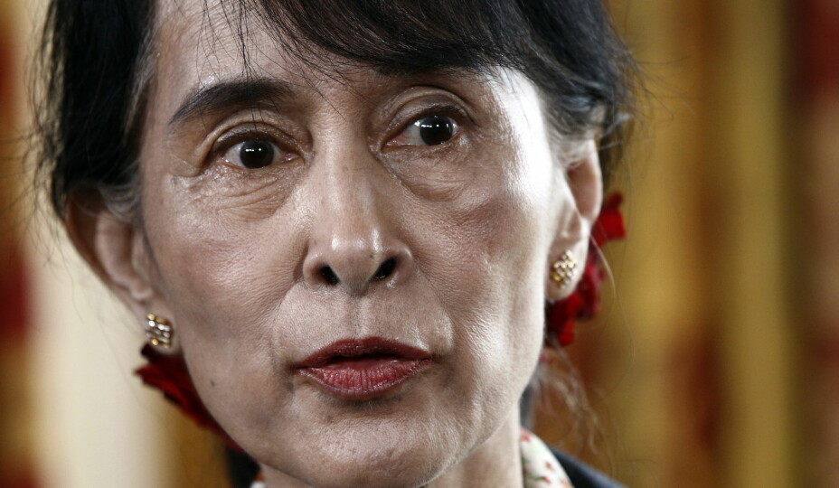 Fredsprisvinner Aung San Suu Kyis stjerne har falmet etter at hun overtok som leder i Myanmar, der de militære anklages for folkemord mot den muslimske rohingya-minoriteten. Her fra et besøk i Norge i 2012.