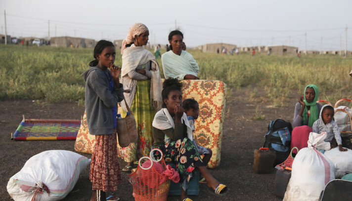 Etiopiske flyktninger i Qadarif-regionen i Sudan. Etiopiske flyktninger i Qadarif-regionen i Sudan.