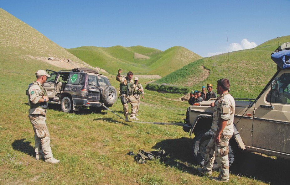 Kenneth Bjerkelund på «sosial-patrulje» i Nord-Afghanistan i 2007.