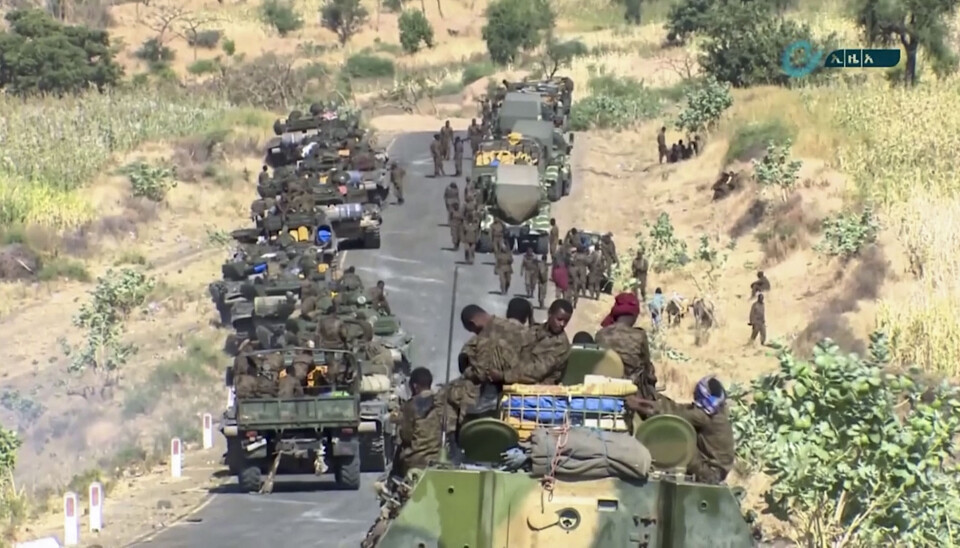 Etiopiske militære styrkar vart samla på grensa til Tigray- og Amhara-regionen.