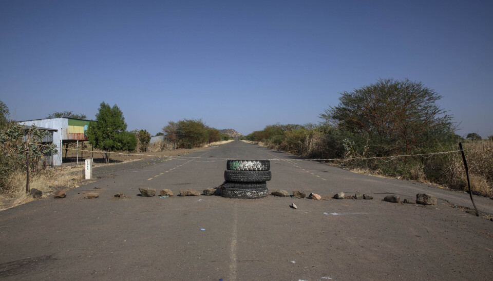 Bildet viser grensen mellom Etiopia og Sudan. Flere flyktninger fra Tigray har krysset grensen siden kampene i Etiopia brøt ut.