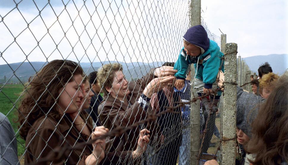 Flyktningleir i Makedonia.