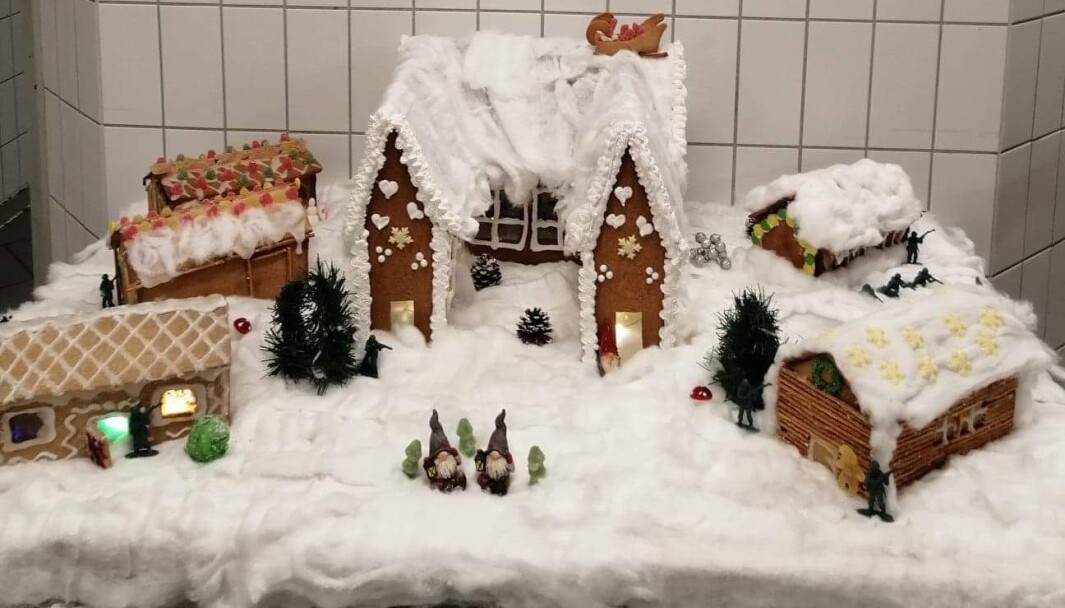 Årets pepperkake-leir som står i messa på Terningmoen. Årets pepperkake-leir som står i messa på Terningmoen.
