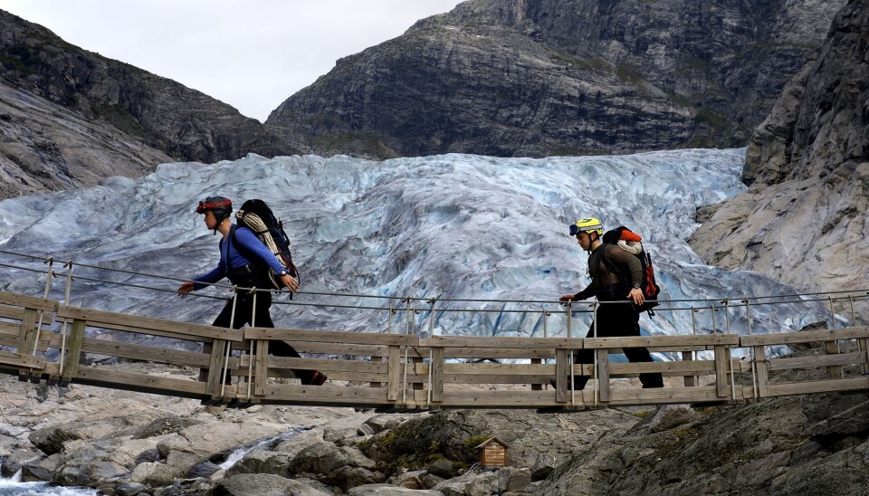 På vei til Nigardsbreen som er en brearm av Jostedalsbreen.