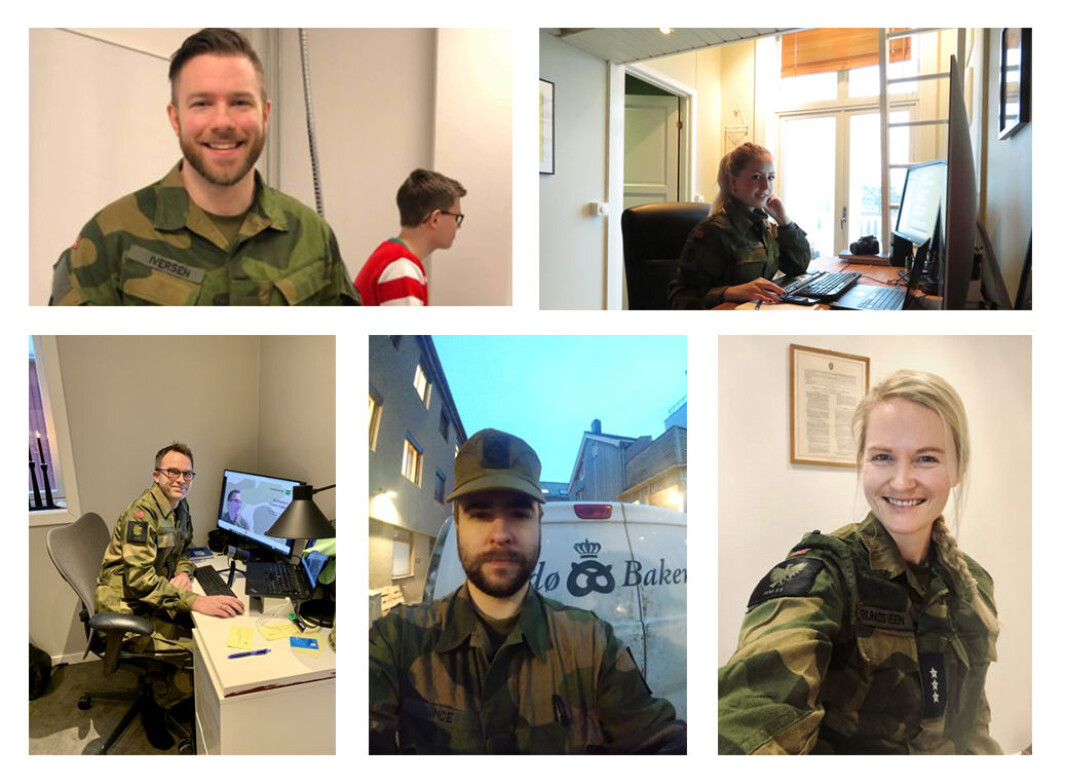 Fem av deltakerne i årets Uniform på jobben. Fem av deltakerne i årets Uniform på jobben.