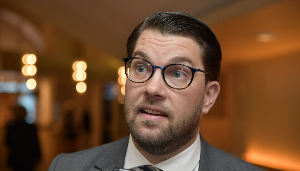 Jimmie Åkesson og Sverigedemokraterna skal nærme seg Nato.