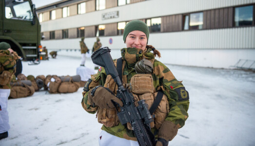 Sara Jørgensen er vernepliktig soldat u HV-17. Sara Jørgensen er vernepliktig soldat u HV-17.