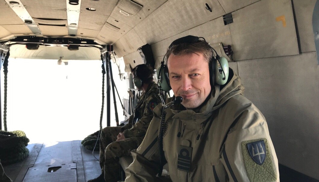 Trond Gimmingsrud avbildet over Kabul. Trond Gimmingsrud avbildet over Kabul.
