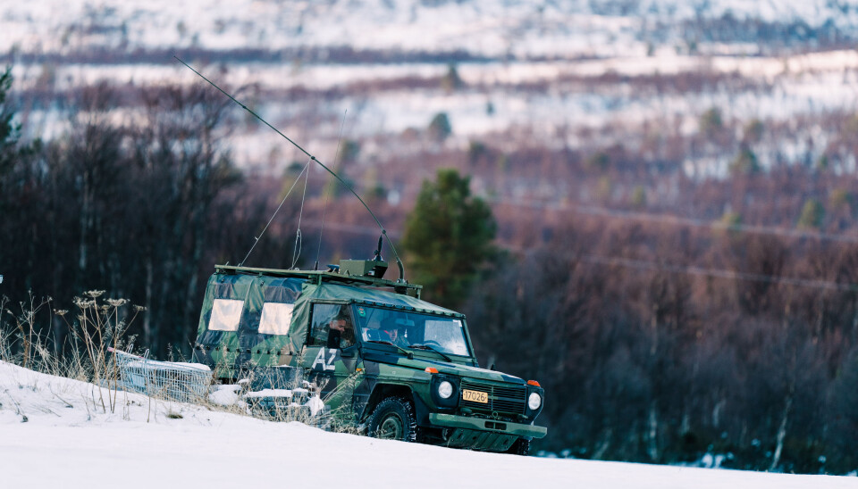 En feltvogn under øvelse Trident Juncture i 2018.