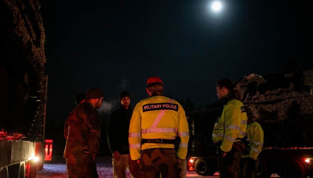 Personell fra Militærpolitiet avbildet under øvelse tidligere i høst. Personell fra Militærpolitiet avbildet under øvelse tidligere i høst.