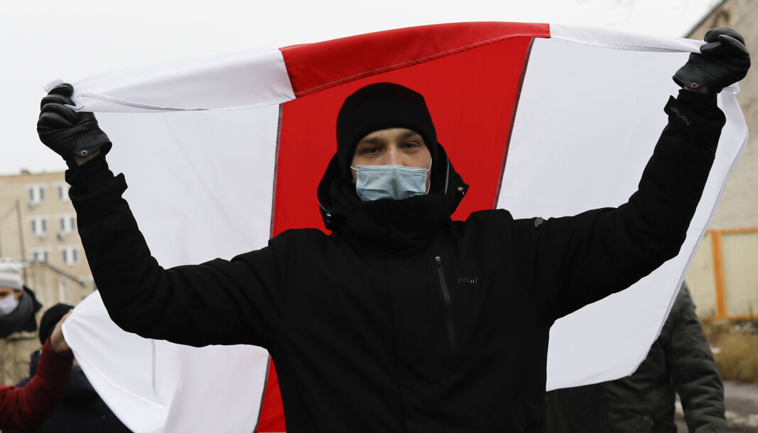 De store protestene mot Hviterusslands president Aleksandr Lukasjenko har vart gjennom høsten og vinteren. Her fra 13. desember. De store protestene mot Hviterusslands president Aleksandr Lukasjenko har vart gjennom høsten og vinteren. Her fra 13. desember.
