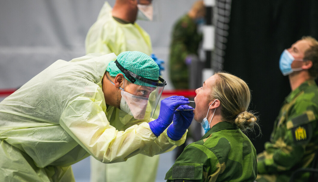 Det har vært en usikker periode både for samfunnet, Forsvaret og soldatene, skriver Gesine Stoltenberg Graham. Her ser vi testing av soldater i førstegangstjeneste. Det har vært en usikker periode både for samfunnet, Forsvaret og soldatene, skriver Gesine Stoltenberg Graham. Her ser vi testing av soldater i førstegangstjeneste.