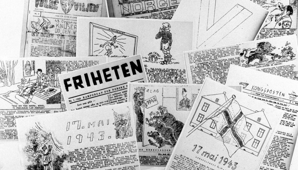 I løpet av krigsårene kom det ut rundt 300 illegale aviser i Norge.