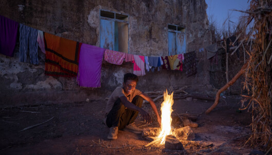 En provisorisk leir øst i Sudan huser flyktninger fra Tigray-provinsen. En provisorisk leir øst i Sudan huser flyktninger fra Tigray-provinsen.