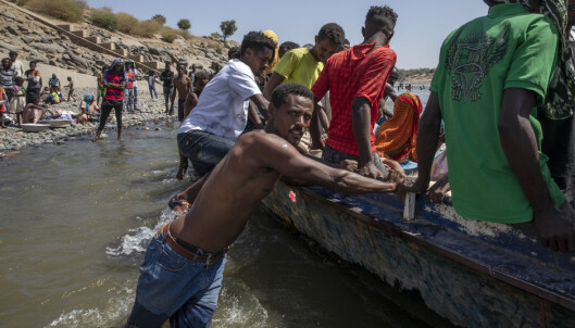 Flyktninger fra Tigray nær grensen mot Sudan. Flyktninger fra Tigray nær grensen mot Sudan.