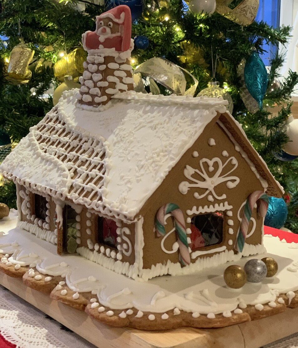 Pepperkakehus sendt inn av Styliani Saroti.