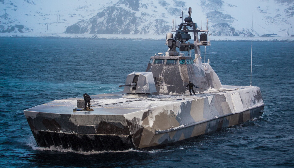 KNM Glimt på tokt i Nord-Norge.