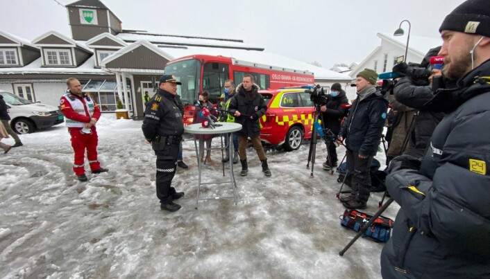 Politiet holder pressekonferanse i Gjerdrum. Politiet holder pressekonferanse i Gjerdrum.