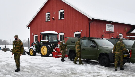 Soldater fra innsatsstyrken til HV02 på Gjerdrum. Soldater fra innsatsstyrken til HV02 på Gjerdrum.