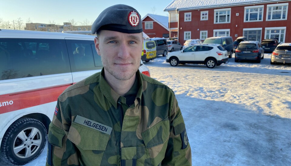 Jacob Helgesen, sjef for innsatsstyrken Derby og leder for Forsvarets innsats på Gjerdrum sier til Forsvarets forum at åtte soldater er på vei inn i rasområdet.