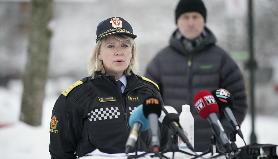 Politimester i Øst politidistrikt Ida Melbo Øystese under enpresseorientering i forbindelse med jordraset i Ask i Gjerdrum