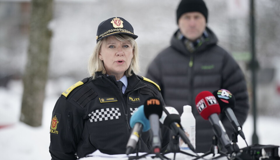Politimester i Øst politidistrikt Ida Melbo Øystese under enpresseorientering i forbindelse med jordraset i Ask i Gjerdrum