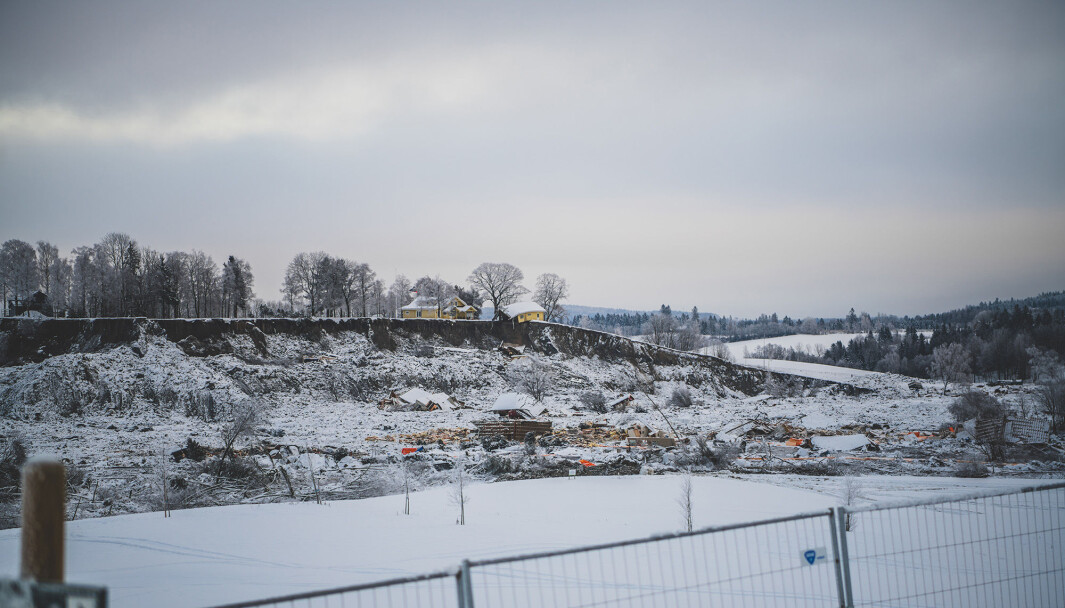 Rasområdet i Gjerdrum. Rasområdet i Gjerdrum.