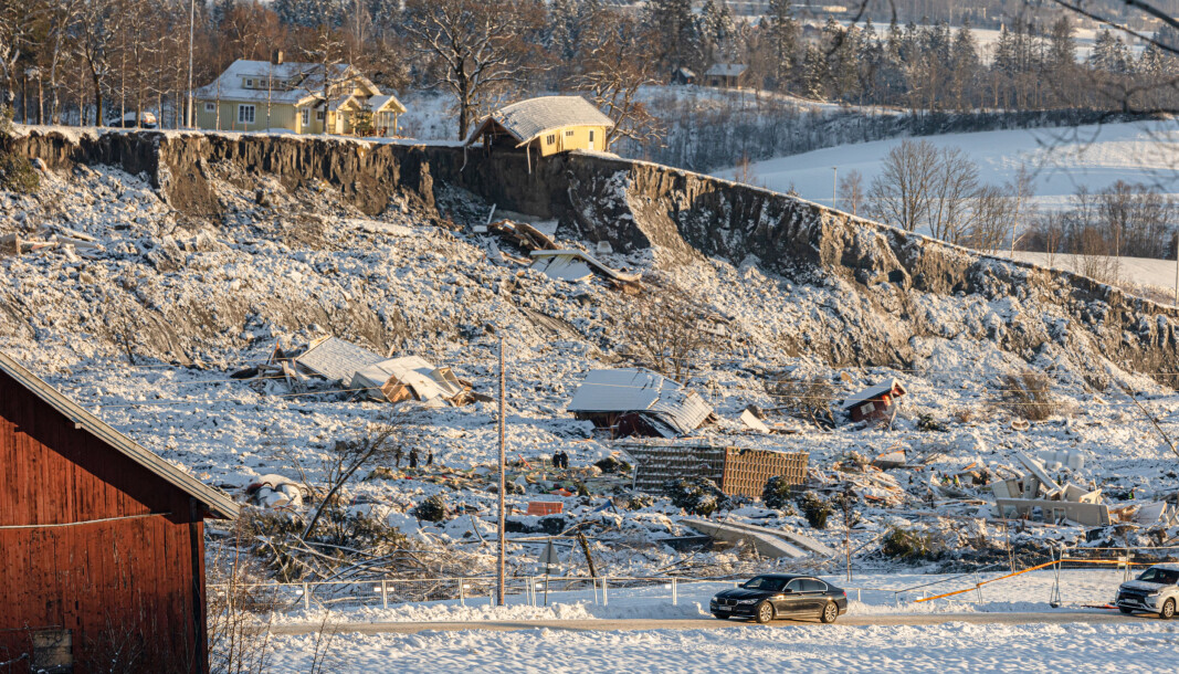 LEIRSKRED: Forsvaret bidro i innsatsen på Gjerdrum da et leirskred fant sted natt til nyttårsaften 2020. LEIRSKRED: Forsvaret bidro i innsatsen på Gjerdrum da et leirskred fant sted natt til nyttårsaften 2020.